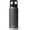 imageYETI Rambler 26 oz Bottle Vacuum Insulated Stainless Steel with Straw Cap Black StoneBlack StoneTextured