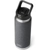 imageYETI Rambler 26 oz Bottle Vacuum Insulated Stainless Steel with Straw Cap Black StoneBlack StoneTextured