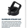 imageYETI Rambler 26 oz Bottle Vacuum Insulated Stainless Steel with Straw Cap Black StoneGrey StoneTextured