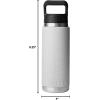 imageYETI Rambler 26 oz Bottle Vacuum Insulated Stainless Steel with Straw Cap Black StoneGrey StoneTextured
