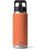 imageYETI Rambler 26 oz Bottle Vacuum Insulated Stainless Steel with Straw Cap Black StoneHigh Desert Clay