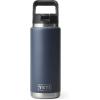 imageYETI Rambler 26 oz Bottle Vacuum Insulated Stainless Steel with Straw Cap Black StoneNavy