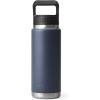 imageYETI Rambler 26 oz Bottle Vacuum Insulated Stainless Steel with Straw Cap Black StoneNavy