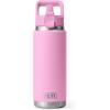 imageYETI Rambler 26 oz Bottle Vacuum Insulated Stainless Steel with Straw Cap Black StonePower Pink