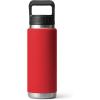 imageYETI Rambler 26 oz Bottle Vacuum Insulated Stainless Steel with Straw Cap Black StoneRescue Red