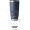 imageYETI Rambler 30 oz Tumbler Stainless Steel Vacuum Insulated with MagSlider Lid Moon DustBlack Forest Green