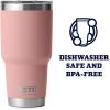 imageYETI Rambler 30 oz Tumbler Stainless Steel Vacuum Insulated with MagSlider Lid Moon DustPink