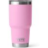 imageYETI Rambler 30 oz Tumbler Stainless Steel Vacuum Insulated with MagSlider Lid Moon DustPower Pink