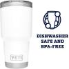 imageYETI Rambler 30 oz Tumbler Stainless Steel Vacuum Insulated with MagSlider Lid Moon DustWhite