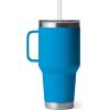 imageYETI Rambler 35 oz Straw Mug Vacuum Insulated Stainless Steel Moon DustBig Wave Blue