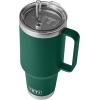 imageYETI Rambler 35 oz Straw Mug Vacuum Insulated Stainless Steel Moon DustBlack Forest Green