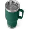 imageYETI Rambler 35 oz Straw Mug Vacuum Insulated Stainless Steel Moon DustBlack Forest Green