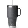 imageYETI Rambler 35 oz Straw Mug Vacuum Insulated Stainless Steel Moon DustBlack StoneTextured