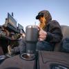 imageYETI Rambler 35 oz Straw Mug Vacuum Insulated Stainless Steel Moon DustBlack StoneTextured