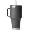 imageYETI Rambler 35 oz Straw Mug Vacuum Insulated Stainless Steel Moon DustBlack StoneTextured