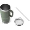 imageYETI Rambler 35 oz Straw Mug Vacuum Insulated Stainless Steel Moon DustCamp Green
