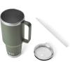 imageYETI Rambler 35 oz Straw Mug Vacuum Insulated Stainless Steel Moon DustCamp Green