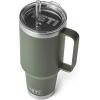 imageYETI Rambler 35 oz Straw Mug Vacuum Insulated Stainless Steel Moon DustCamp Green