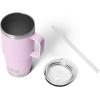 imageYETI Rambler 35 oz Straw Mug Vacuum Insulated Stainless Steel Moon DustCherry Blossom  Textured