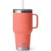 imageYETI Rambler 35 oz Straw Mug Vacuum Insulated Stainless Steel Moon DustCoral