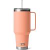 imageYETI Rambler 35 oz Straw Mug Vacuum Insulated Stainless Steel Moon DustLowcountry Peach