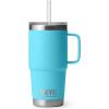 imageYETI Rambler 35 oz Straw Mug Vacuum Insulated Stainless Steel Moon DustReef Blue