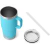 imageYETI Rambler 35 oz Straw Mug Vacuum Insulated Stainless Steel Moon DustReef Blue