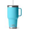 imageYETI Rambler 35 oz Straw Mug Vacuum Insulated Stainless Steel Moon DustReef Blue