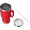 imageYETI Rambler 35 oz Straw Mug Vacuum Insulated Stainless Steel Moon DustRescue Red