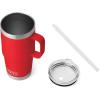 imageYETI Rambler 35 oz Straw Mug Vacuum Insulated Stainless Steel Moon DustRescue Red