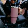 imageYETI Rambler 35 oz Straw Mug Vacuum Insulated Stainless Steel Moon DustSandstone Pink