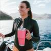 imageYETI Rambler 35 oz Straw Mug Vacuum Insulated Stainless Steel Moon DustTropical Pink