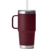 imageYETI Rambler 35 oz Straw Mug Vacuum Insulated Stainless Steel Moon DustWild Vine Red