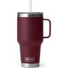 imageYETI Rambler 35 oz Straw Mug Vacuum Insulated Stainless Steel Moon DustWild Vine Red
