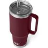 imageYETI Rambler 35 oz Straw Mug Vacuum Insulated Stainless Steel Moon DustWild Vine Red