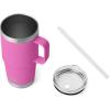 imageYETI Rambler 35 oz Straw Mug Vacuum Insulated Stainless Steel Moon DustWildflower Fuchsia