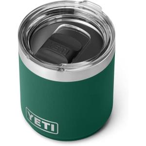 imageYETI Rambler 10 oz Stackable Lowball 20 Vacuum Insulated Stainless Steel with MagSlider Lid Black StoneBlack Forest Green