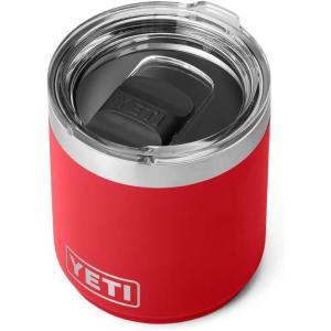 imageYETI Rambler 10 oz Stackable Lowball 20 Vacuum Insulated Stainless Steel with MagSlider Lid Black StoneRescue Red