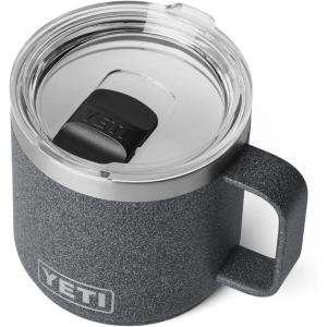 imageYETI Rambler 14 oz Ceramic Lined Stackable Mug Vacuum Insulated Stainless Steel with MagSlider Lid Moon DustBlack StoneTextured