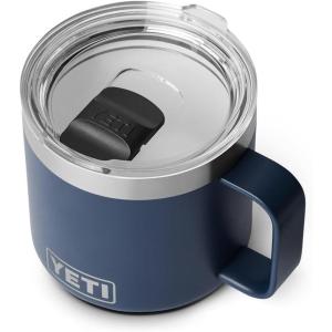 imageYETI Rambler 14 oz Ceramic Lined Stackable Mug Vacuum Insulated Stainless Steel with MagSlider Lid Moon DustNavy