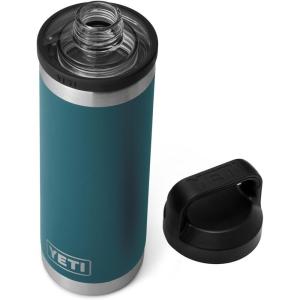 imageYETI Rambler 18 oz Bottle Leakproof Vacuum Insulated Stainless Steel with Chug Cap Black StoneAgave Teal