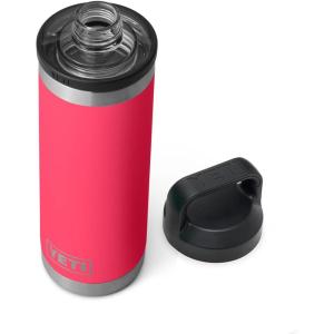 imageYETI Rambler 18 oz Bottle Leakproof Vacuum Insulated Stainless Steel with Chug Cap Black StoneBimini Pink