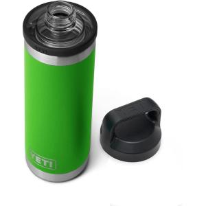 imageYETI Rambler 18 oz Bottle Leakproof Vacuum Insulated Stainless Steel with Chug Cap Black StoneCanopy Green