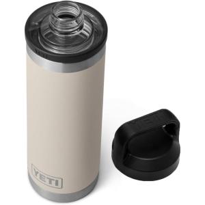 imageYETI Rambler 18 oz Bottle Leakproof Vacuum Insulated Stainless Steel with Chug Cap Black StoneCape Taupe