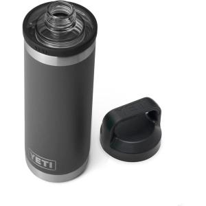 imageYETI Rambler 18 oz Bottle Leakproof Vacuum Insulated Stainless Steel with Chug Cap Black StoneCharcoal