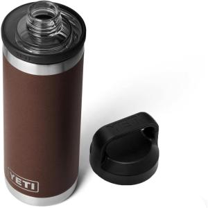 imageYETI Rambler 18 oz Bottle Leakproof Vacuum Insulated Stainless Steel with Chug Cap Black StoneWetlands Brown