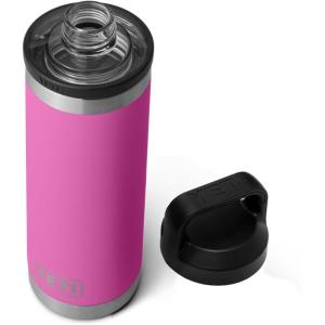 imageYETI Rambler 18 oz Bottle Leakproof Vacuum Insulated Stainless Steel with Chug Cap Black StoneWildflower Fuchsia