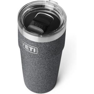 imageYETI Rambler 20 oz Stackable Tumbler Stainless Steel Vacuum Insulated with MagSlider LidBlack StoneTextured