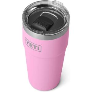 imageYETI Rambler 20 oz Stackable Tumbler Stainless Steel Vacuum Insulated with MagSlider LidPower Pink