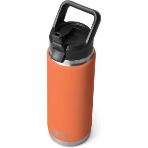 imageYETI Rambler 26 oz Bottle Vacuum Insulated Stainless Steel with Straw Cap Black StoneHigh Desert Clay